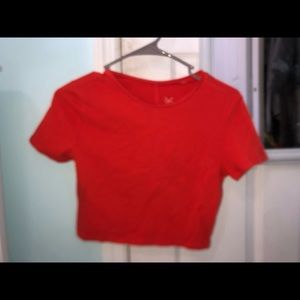 Pacsun red cropped t shirt